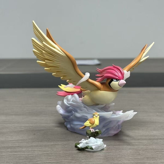 +1 Anime Pokemon Pidgeot Evolution Chain Statue (16cm) Anime Action Figure