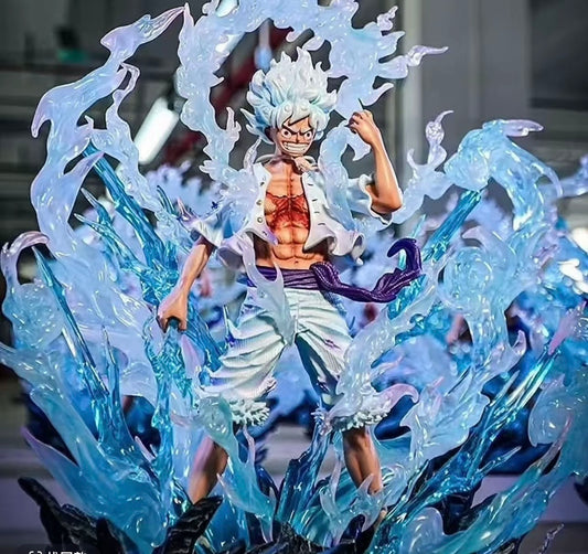 +1 Anime One Piece Luffy White-Hair Deluxe Effect Figure – 32cm Anime Figure / Collectible Statue