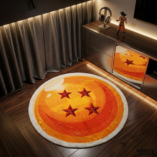 addone anime Dragon Ball 4-Star Sphere Round Rug Area Rugs