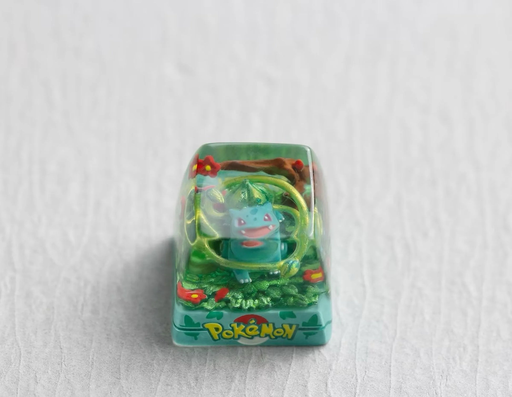 addone anime Handmade Pokémon Resin Artisan Keycap - Custom Mechanical Keyboard Caps Bulbasaur Artisan Keycap