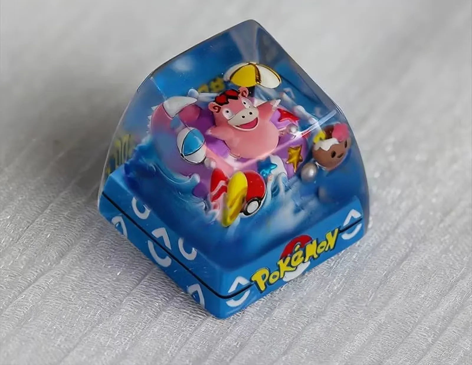 addone anime Handmade Pokémon Resin Artisan Keycap - Custom Mechanical Keyboard Caps Slowpoke Artisan Keycap