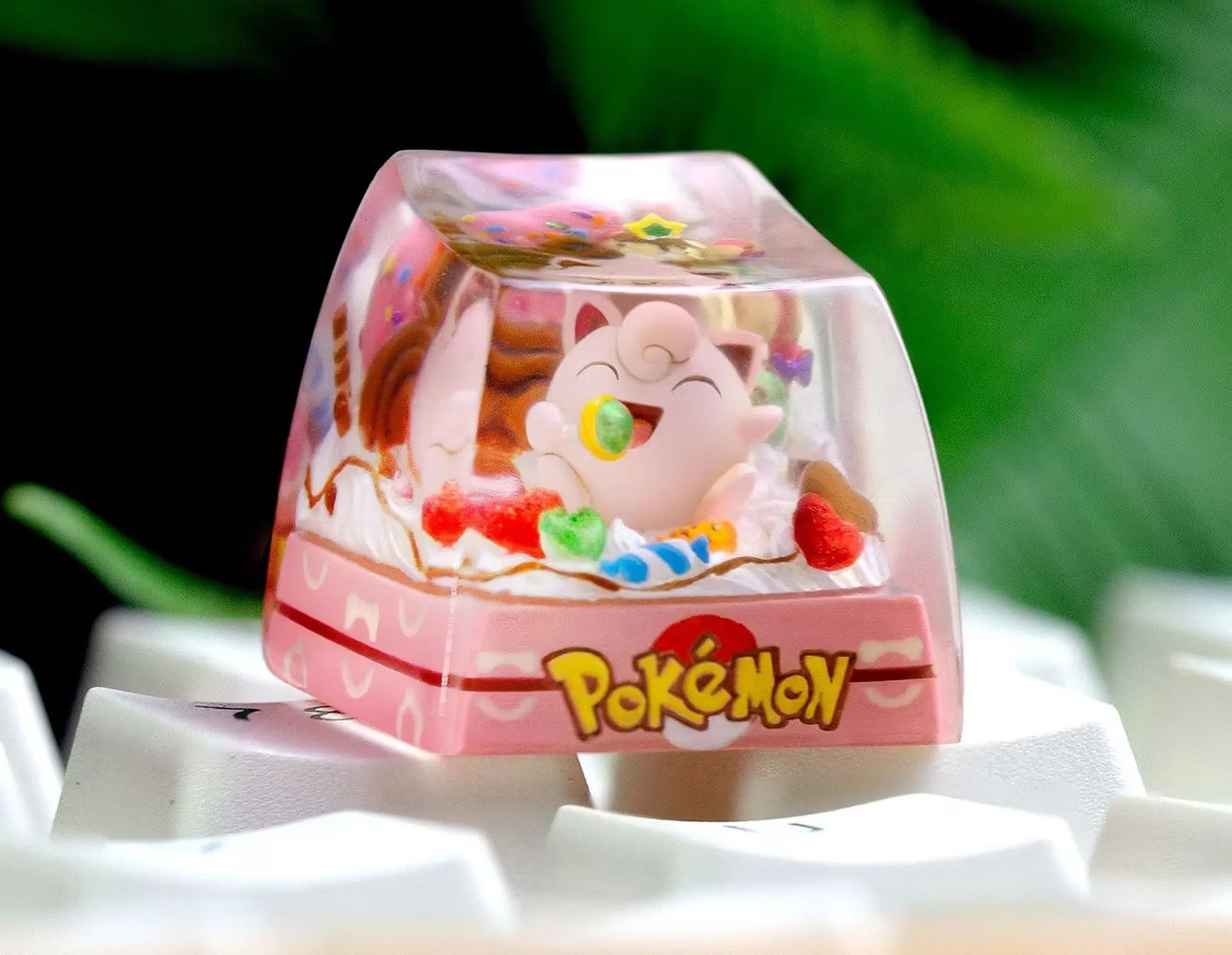 addone anime Handmade Pokémon Resin Artisan Keycap - Custom Mechanical Keyboard Caps Jigglypuff Artisan Keycap