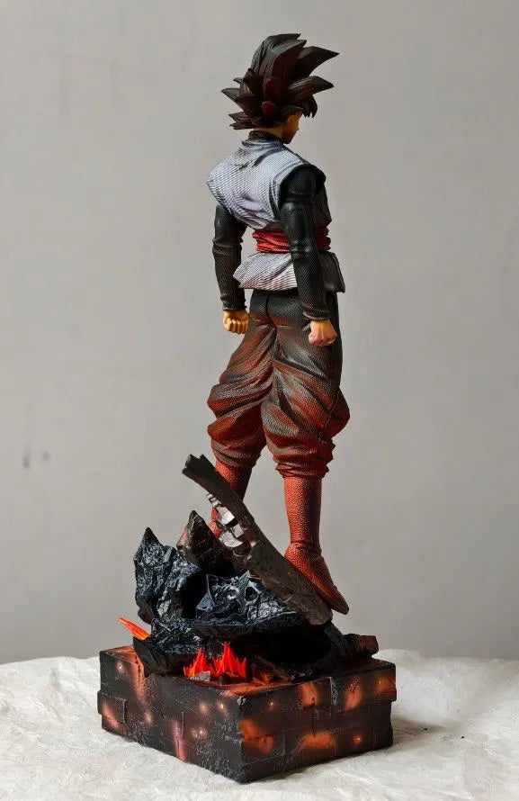 addone anime Black Goku Inspired Anime Warrior Statue 38cm Collectible Figure Dragonball Anime Collectible Figure