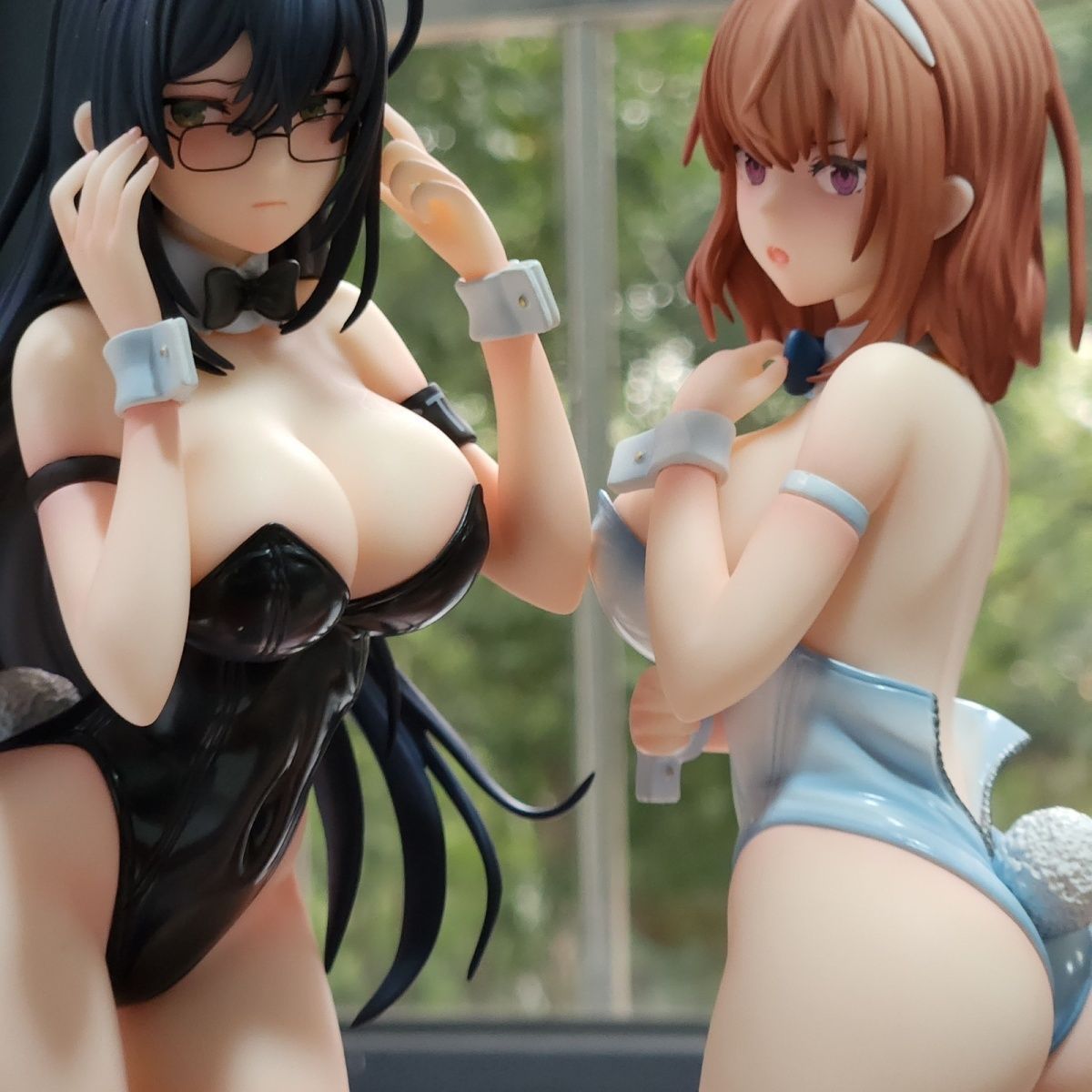 +1 Anime Black/White Bunny Aoi & Natsuya 手办模型