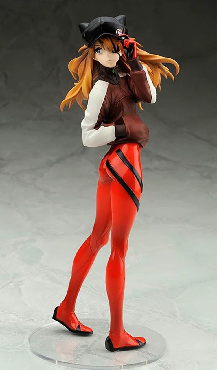 +1 Anime Evangelion EVA Asuka Langley Soryu Squatting Pose Figure, Anime Girl Model, Collectible Gift