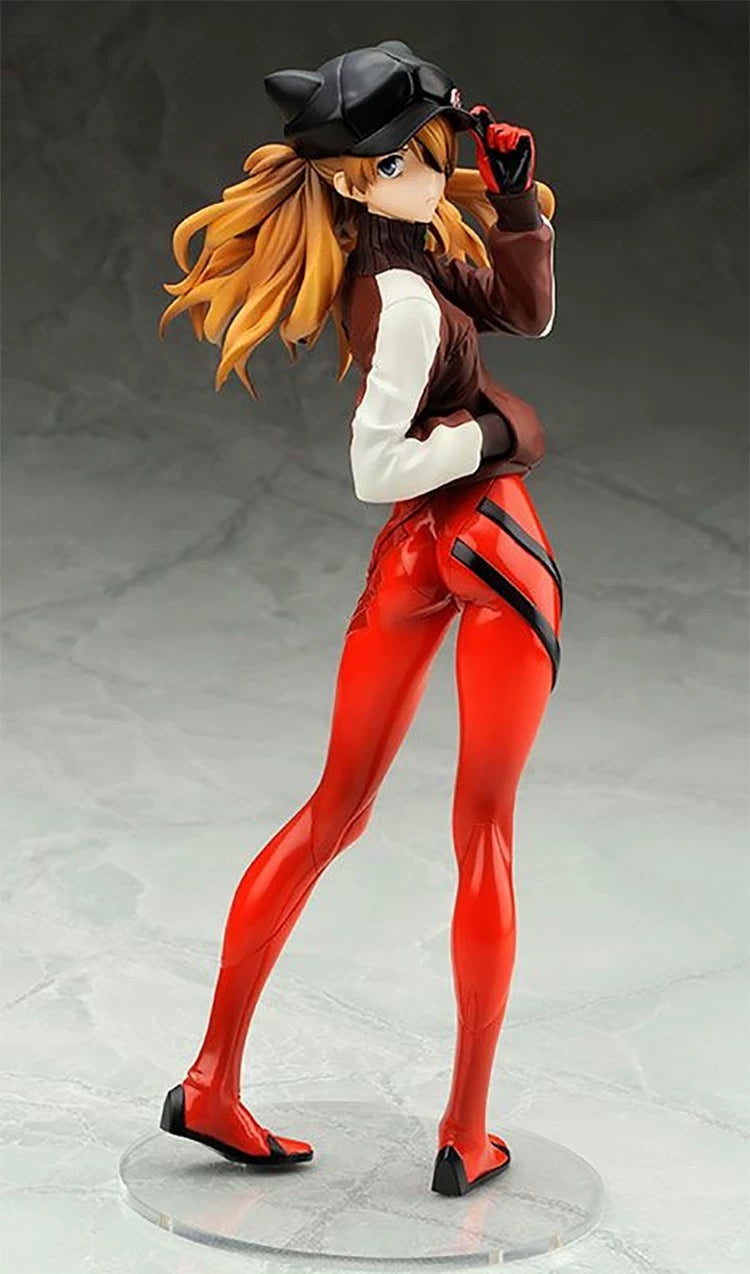 +1 Anime Evangelion EVA Asuka Langley Soryu Squatting Pose Figure, Anime Girl Model, Collectible Gift