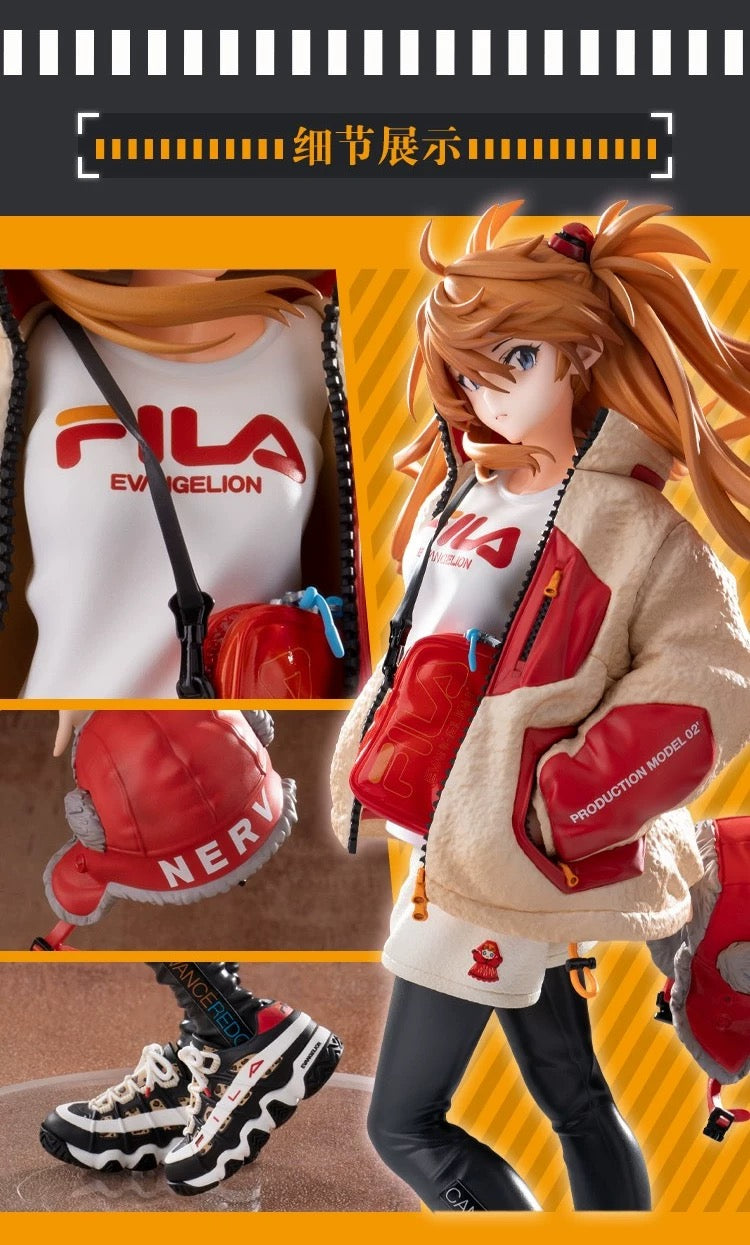 +1 Anime Evangelion EVA Asuka Langley Soryu Squatting Pose Figure, Anime Girl Model, Collectible Gift