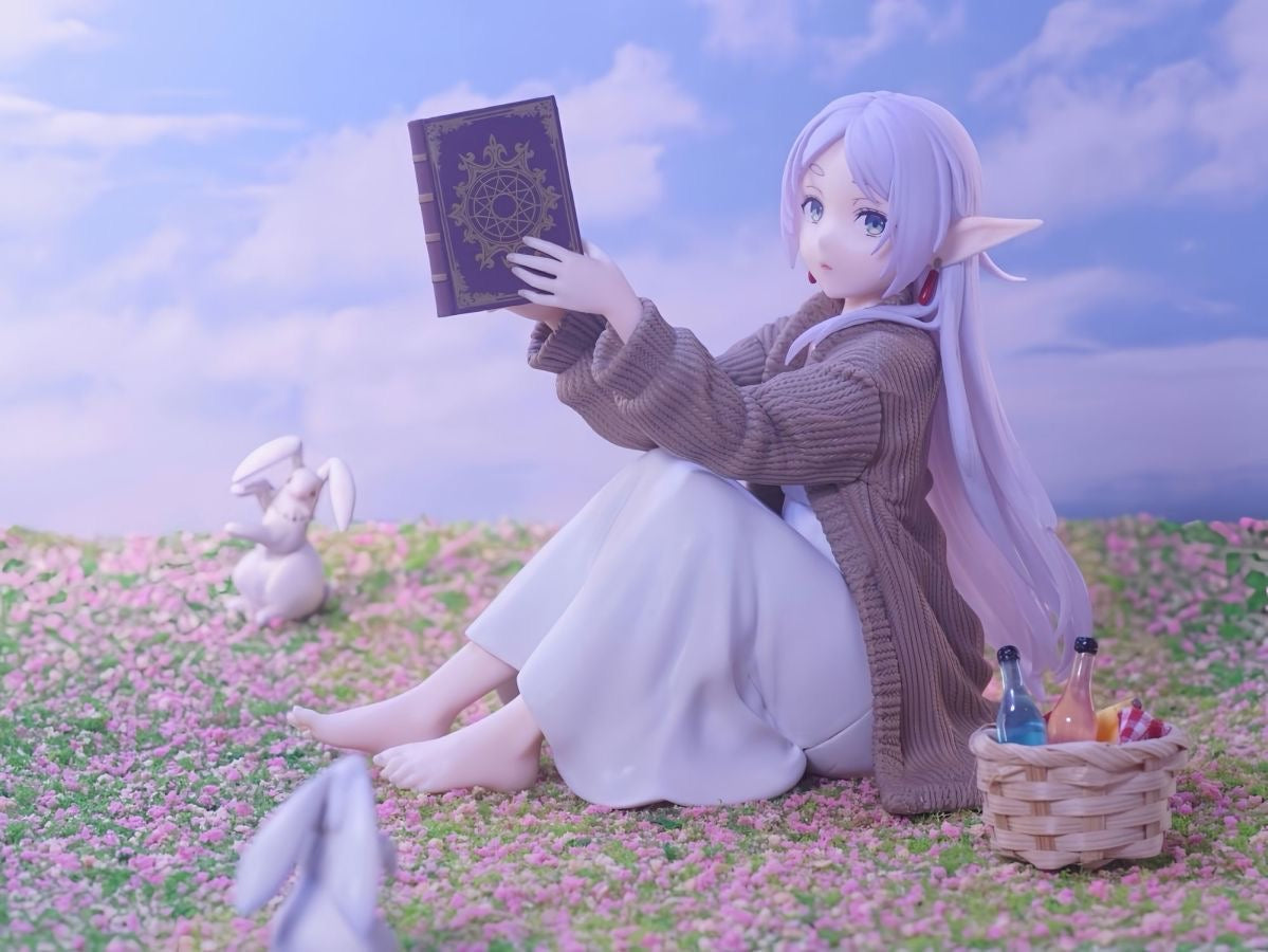 +1 Anime Frieren: Beyond Journey's End - Frieren "Quiet Reflection" 13cm Premium PVC/Resin Statue – Iconic Seated Masterpiece