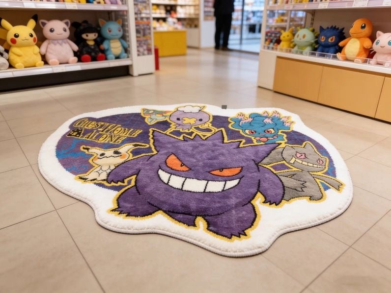 addone anime Gengar Ghost Type Round Boutique Rug Area Rugs