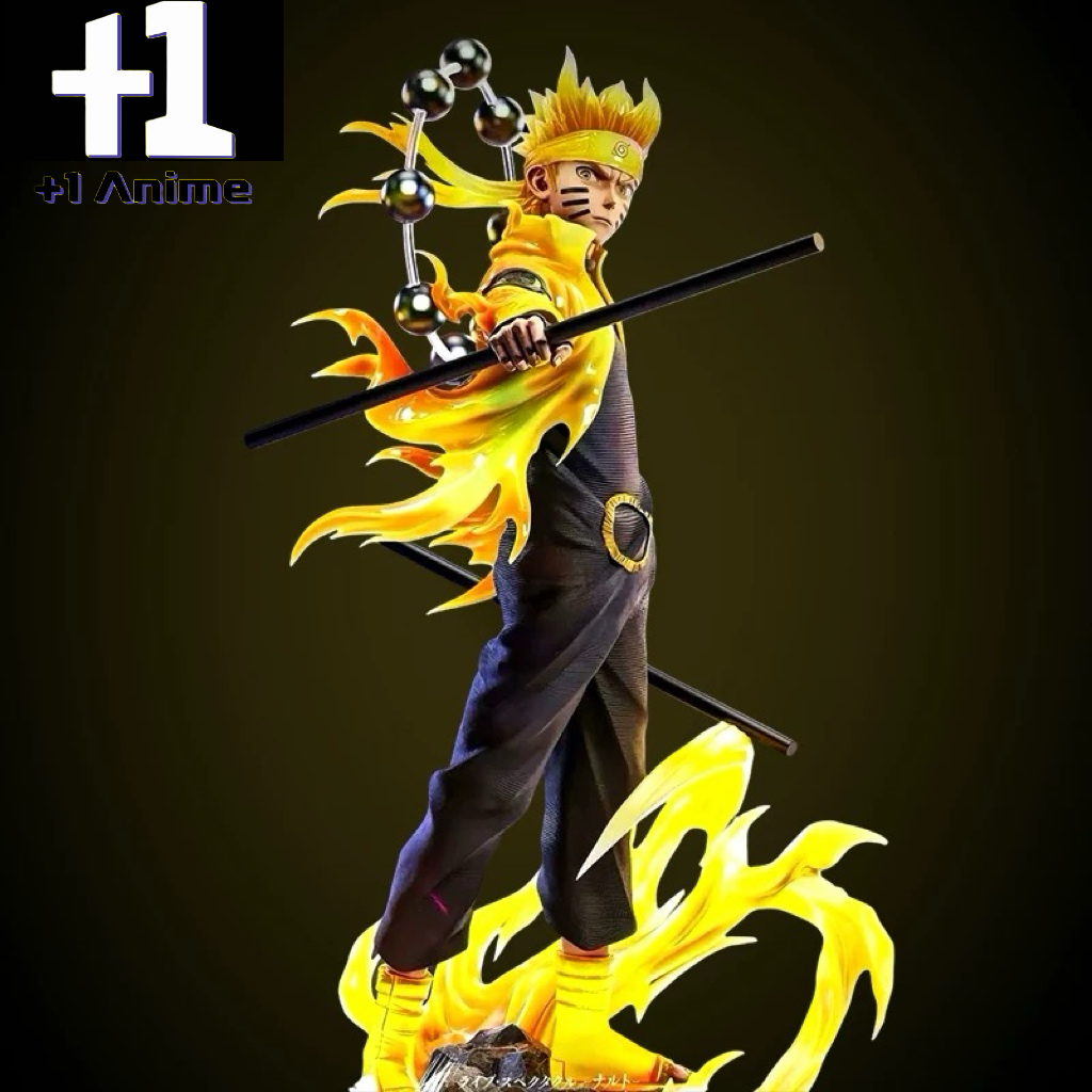 '+1 Anime Naruto Shippuden Legacy Collection: Sage Mode, Six Paths & Sasuke Uchiha Premium Statues Golden