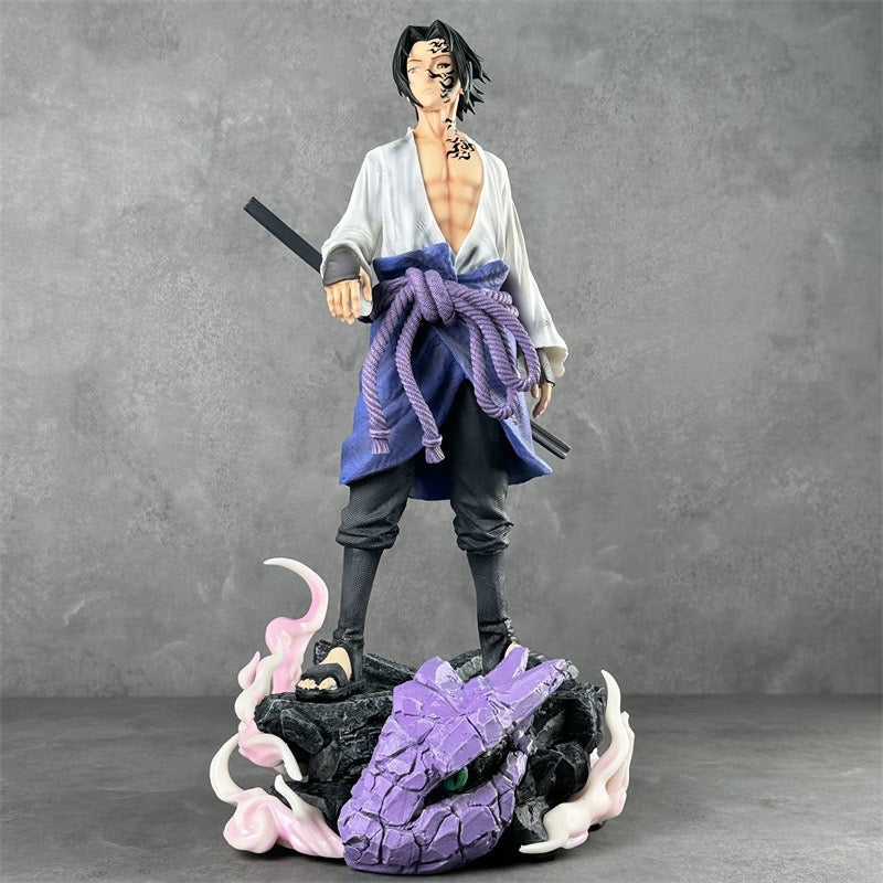 '+2 Anime Naruto Shippuden: Sasuke Uchiha Evolution Figure Collection – Akatsuki, Curse Mark & Chidori Editions