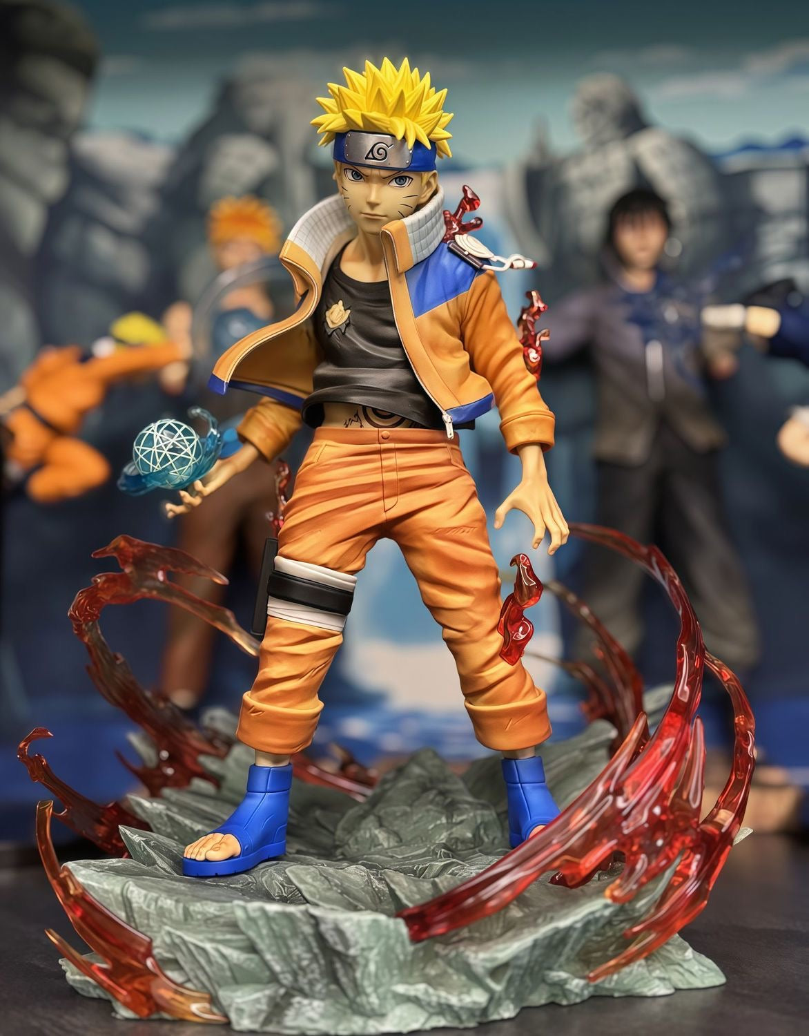+1 Anime Naruto Uzumaki "Young Ninja Prodigy" 25cm Premium Statue - Iconic Leaf Village Masterpiece