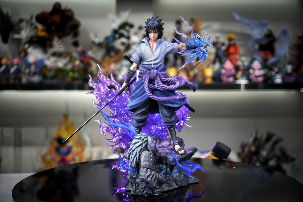 '+1 Anime Naruto vs. Sasuke "Valley of the End" 37cm Premium Statues Blue