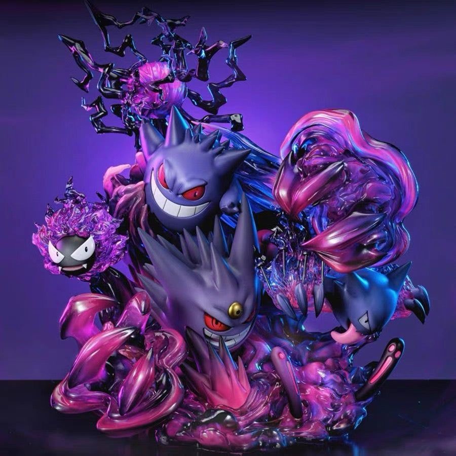 +1 Anime Pokemon Genger Family Figure